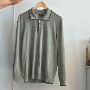 APC Basile Polo Shirt in Gray (Medium)